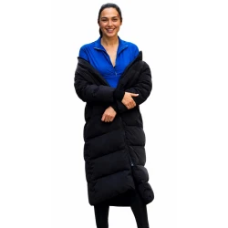 Gal Gadot The Runner 2026 Black Puffer Coat