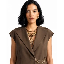 In The City 2026 Danielle Olivera Brown Vest