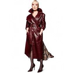 Pom Klementieff PFW 2026 Leather Trench Coat