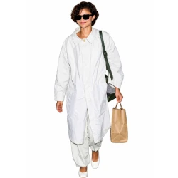 Zendaya New York City 2026 Light Grey Coat