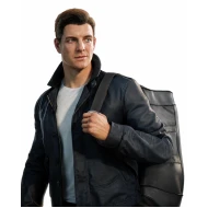007 First Light Patrick Gibson Black Leather Jacket