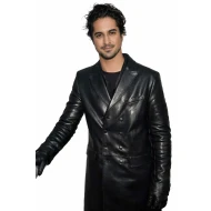 56 Days Avan Jogia Black Leather Coat