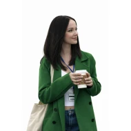 56 Days Dove Cameron Green Wool Coat