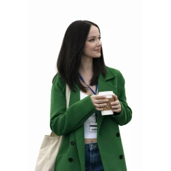 56 Days Dove Cameron Green Wool Coat