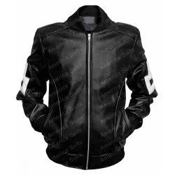 8 Ball Leather Jacket Bomber Style Black Leather Jacket 8 Ball Leather Jacket Bomber Style Black Leather Jacket