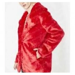8 Ball Red Fur Jacket