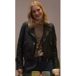 Alexandra Breckenridge Classic Black Leather Moto Jacket Alexandra Breckenridge Classic Black Leather Moto Jacket