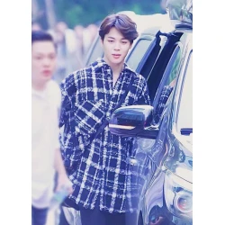 BTS Jimin Black Fancy Checkered Jacket BTS Jimin Black Fancy Checkered Jacket