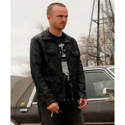 Breaking Bad Jesse Pinkman Black Leather Jacket Breaking Bad Jesse Pinkman Black Leather Jacket