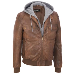 Brown Faux Leather Jacket
