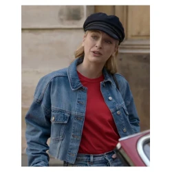 Camille Razat Emily In Paris Blue Denim Jacket Camille Razat Emily In Paris Blue Denim Jacket