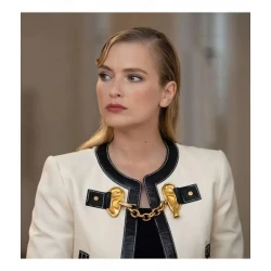 Camille Razat Emily In Paris S03 White Jacket