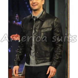 Justin Randall Timberelake Hollywood Celebrity Leather Jacket