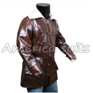 Bane Coat The Dark Knight Rises Swedish Bomber Leather Jacket