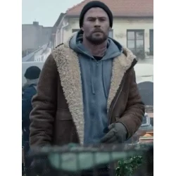 Chris Hemsworth Extraction 2 Shearling Suede Jacket Chris Hemsworth Extraction 2 Shearling Suede Jacket