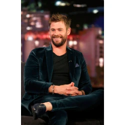 Chris Hemsworth Velvet Blue Jacket Chris Hemsworth Velvet Blue Jacket