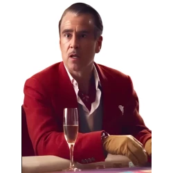 Colin Farrell Ballad of a Small Player 2025 Red Blazer 