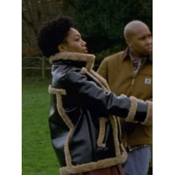 Denise Master of None Shearling Leather Jacket