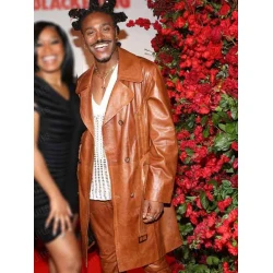 Dewayne Perkins The Blackening 2023 Brown Leather Coat Dewayne Perkins The Blackening 2023 Brown Leather Coat