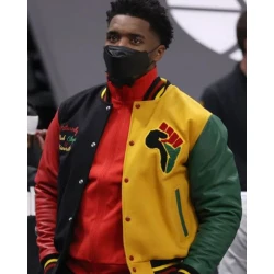 Donovan Mitchell HBCU Pride Letterman Jacket Donovan Mitchell HBCU Pride Letterman Jacket