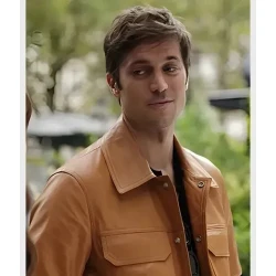 Lucas Bravo Emily in Paris S03 Leather Jacket