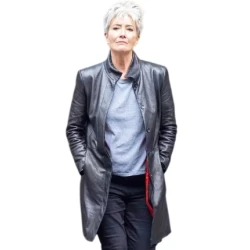 Emma Thompson Down Cemetery Road Black Coat Emma Thompson Down Cemetery Road Black Coat