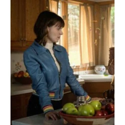 Evil Kristen Bouchard Blue Leather Jacket