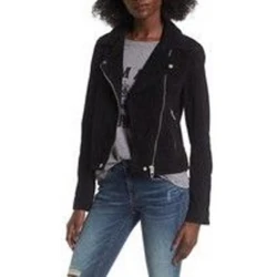 Evil S02 Sheryl Luria Black Suede Biker Jacket