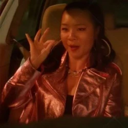 Fakes 2022 Rebecca Li Pink Leather Jacket