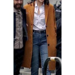 Gal Gadot Heart of Stone 2023 Brown Coat