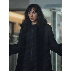Gal Gadot Heart of Stone Shearling Leather Coat