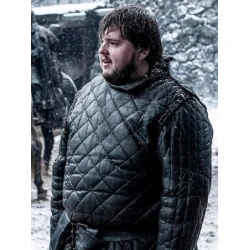 Game of Thrones John Bradley Quilted Black Leather Jacket
