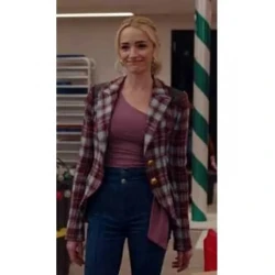 Ginny & Georgia Brianne Howey Checked Blazer