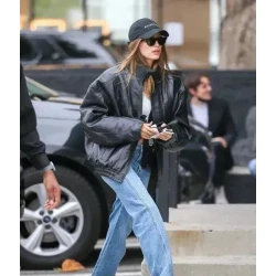 Hailey Bieber Leather Jacket
