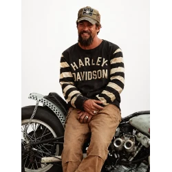 Jason Momoa On The Roam S02 Striped Sleeve Sweatshirt Jason Momoa On The Roam S02 Striped Sleeve Sweatshirt