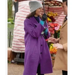 Jolly Good Christmas Reshma Shetty Purple Coat