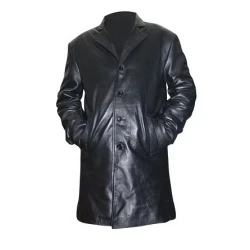 Joshua Jackson Peter Bishop Fringe Black Long Leather Coat