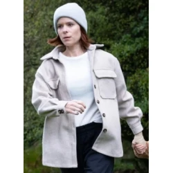 Kate Mara The Astronaut Heather Grey Wool Jacket 