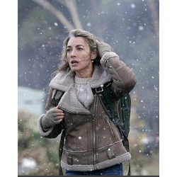 La Brea Eve Harris Suede Shearling Jacket