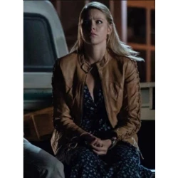 Lily Cowles Roswell New Mexico Brown Leather Jacket Lily Cowles Roswell New Mexico Brown Leather Jacket