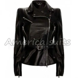Liv Tyler Womens Black leather Biker Jacket