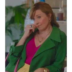 My Life Is Murder S03 Lucy Lawless Green Coat