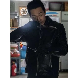 Myung-gil Bloodhounds Black Leather Jacket
