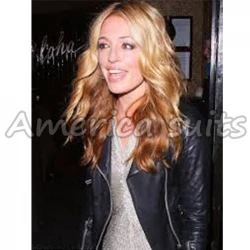 Cat Deeley celebrity leather jacket for women