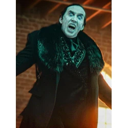 Nicolas Cage Renfield 2023 Black Coat