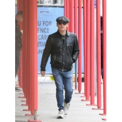 Sid Owen Leather Bomber Jacket
