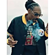 Snoop Dogg Back In The Game Black Steelers Varsity Jacket