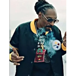 Snoop Dogg Back In The Game Black Steelers Varsity Jacket