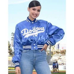 Sofia Carson Dodgers Blue Jacket