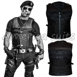 Expendables 3 Sylvester Stallone Leather Vest Expendables 3 Sylvester Stallone Leather Vest